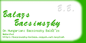 balazs bacsinszky business card